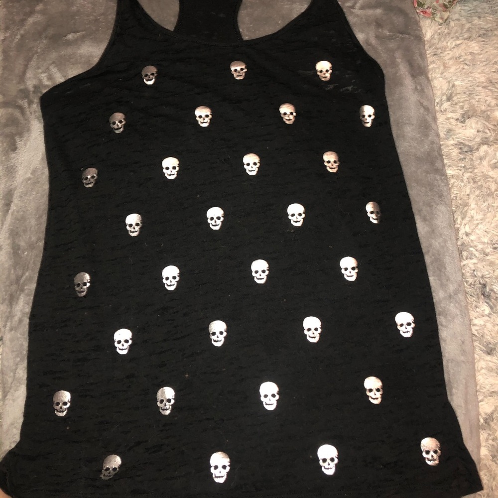 Skull Sheer Tank Top